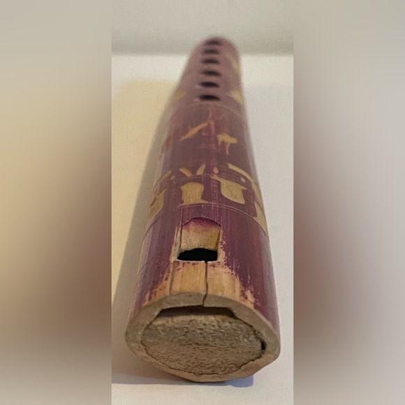 Vintage Hand carved 10” Bolivian Flute - Picture 8 of 9